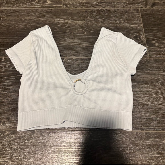Aerie blue cropped t-shirt size small - Picture 1 of 3